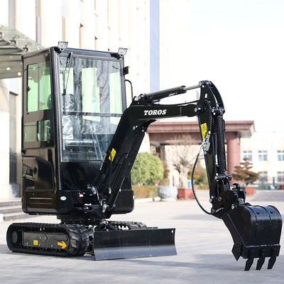 11.8KW 2600rpm 1,8 Ton Mini Excavator Pequena máquina de escavação para a agricultura