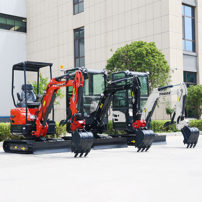 11.8KW 2600rpm 1,8 Ton Mini Excavator Pequena máquina de escavação para a agricultura