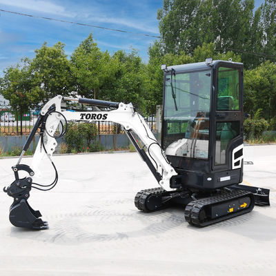 11.8KW 2600rpm 1,8 Ton Mini Excavator Pequena máquina de escavação para a agricultura