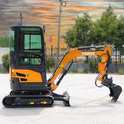 11.8KW 2600rpm 1,8 Ton Mini Excavator Pequena máquina de escavação para a agricultura