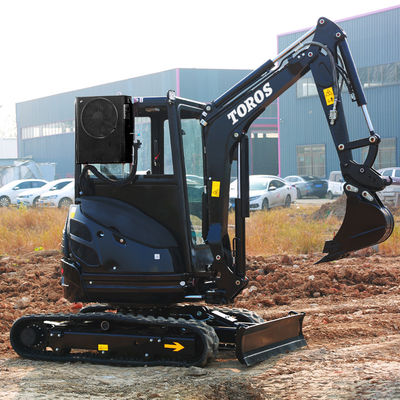 Mini escavadeira Crawler Toros 2,6 toneladas Equipamento de escavação pequeno para reparação de estradas