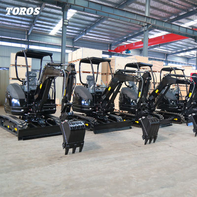 Mini escavadeira Crawler Toros 2,6 toneladas Equipamento de escavação pequeno para reparação de estradas