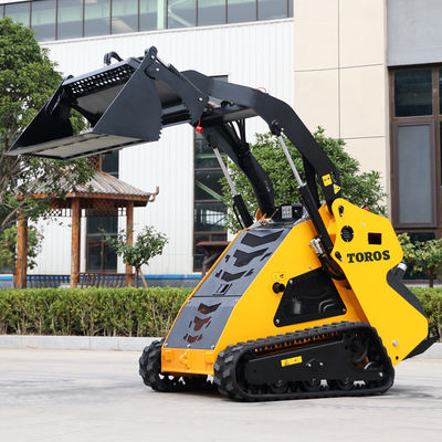2-4Mph Mini Skid Steer Loader com 2 cargas de inclinação Sistema hidráulico de circuito fechado