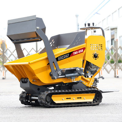 Construção robusta Mini Crawler Dumper com pneus pneumáticos / sólidos