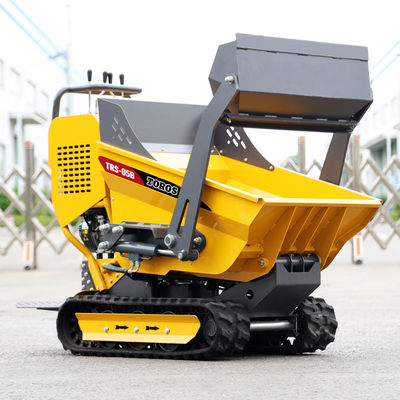Construção robusta Mini Crawler Dumper com pneus pneumáticos / sólidos