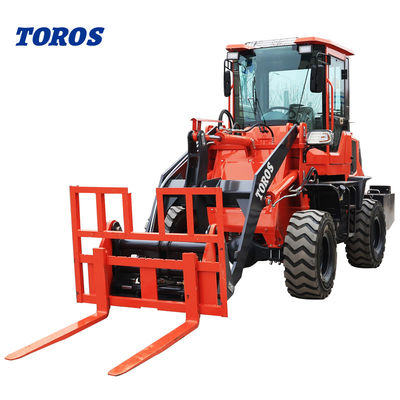 Máquina de carregamento de rodas frontal compacta e polivalente com balde de 0,5 m2