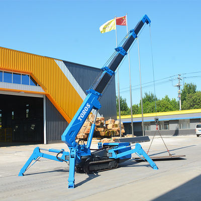 Aprovação da EPA Pequeno guindaste de aranha de 3 toneladas Guindaste de rastreamento de 5 toneladas Boom Lift