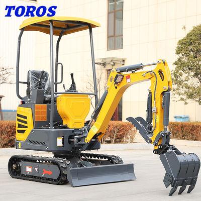 Excavadora mini hidráulica diesel com altura máxima de escavação 2490 mm