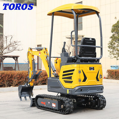 Excavadora mini hidráulica diesel com altura máxima de escavação 2490 mm