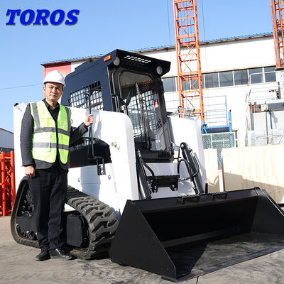 Mini Hidráulico 1 Ton Wheeled Skid Steer Loader para Trabalho de Estradas de Alto Desempenho