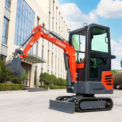 Excavadora mini hidráulica diesel com altura máxima de escavação 2490 mm