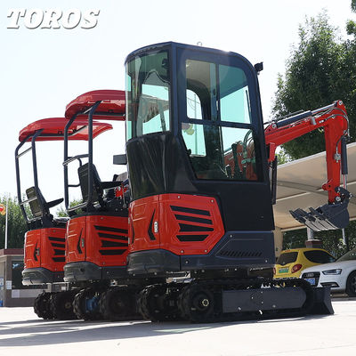930 mm Largura do chassi Mini Excavadora Hidráulica 1,2 toneladas Baixo consumo