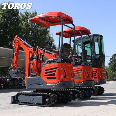 Excavadora mini hidráulica diesel com altura máxima de escavação 2490 mm
