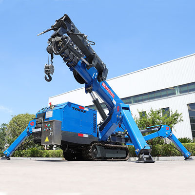 Espaço de 16.8m TOROS Tracked Spider Crane para engenharia de espaço estreito
