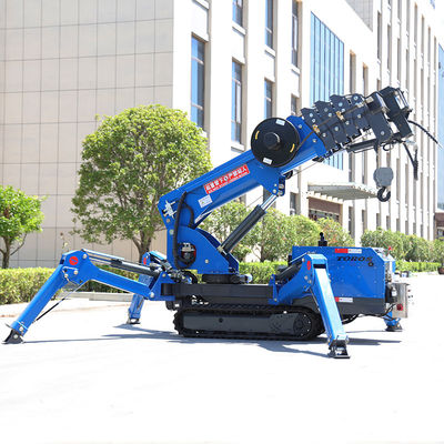 Espaço de 16.8m TOROS Tracked Spider Crane para engenharia de espaço estreito