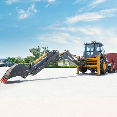 EURO 5 Máquina de carregamento de retroescavadeira de pequeno porte multifuncional com base de rodas de 2200 mm