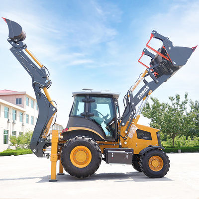 EURO 5 Máquina de carregamento de retroescavadeira de pequeno porte multifuncional com base de rodas de 2200 mm