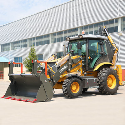Máquina de carregamento de retroescavadeira de balde de 1m3 para obras de construção
