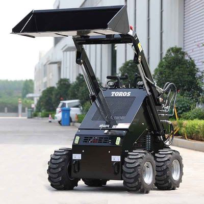 2-4Mph Mini Skid Steer Loader com 2 cargas de inclinação Sistema hidráulico de circuito fechado