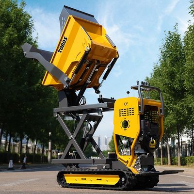 Eficiente e poderoso 500kg Crawler Mini Dumper com 520mm de distância do centro da pista