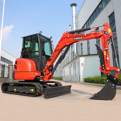 Toros 3,5 toneladas mini escavadeira com motor Kubota Micro Digger Mult Funções embalador