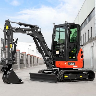 Toros 3,5 toneladas mini escavadeira com motor Kubota Micro Digger Mult Funções embalador
