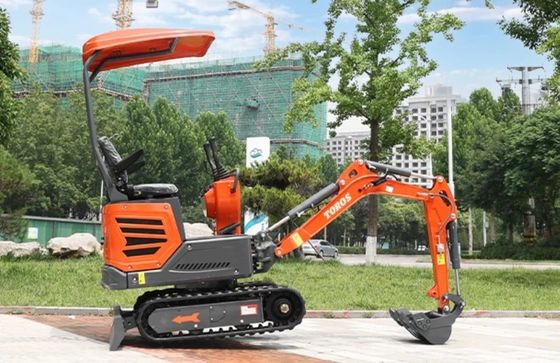 Mini escavadeira 1200kg peso operacional, motor Kubota