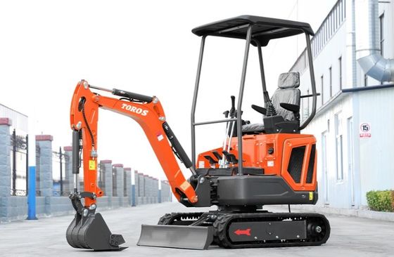 Mini escavadeira 1600kg peso operacional, motor Kubota